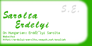 sarolta erdelyi business card